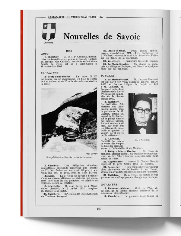 Histoire de Chambéry en 1967 - Pays de Savoie - Almanach Savoyard -